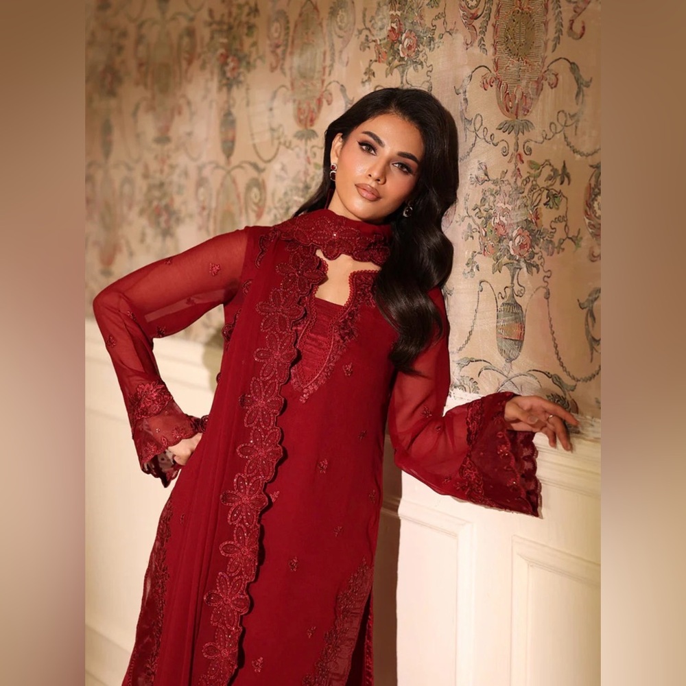 Azure Cherry Suit - desi wear ( STITCHED )